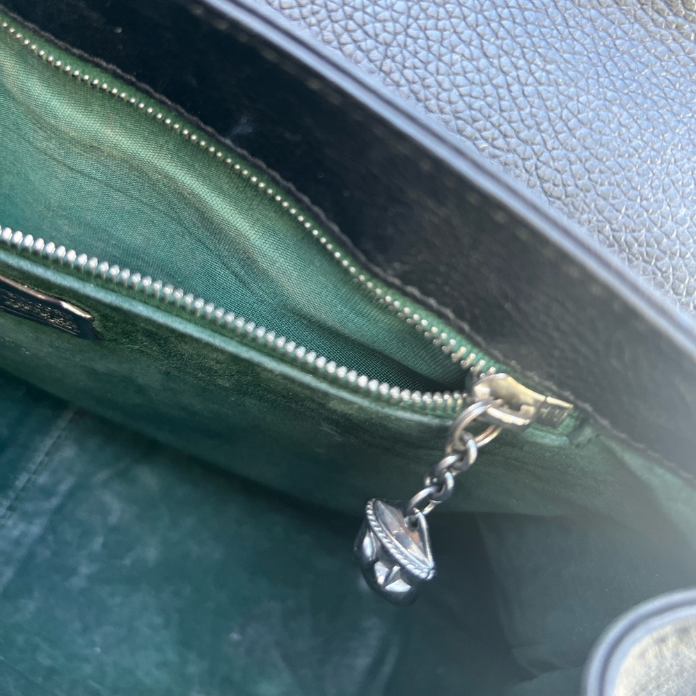Barry Kieselstein Cord Rare Vintage Leather Bag with Sterling Silver Accents - Picture 7 of 13